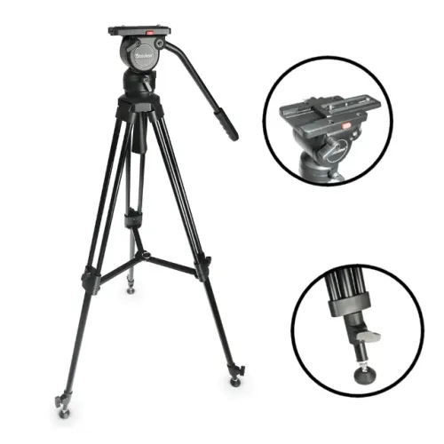Tripé Profissional Desview 12kg Câmera e Teleprompter T22