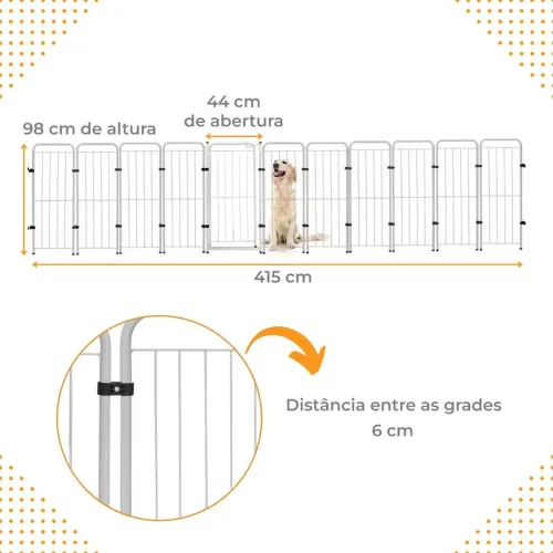 Cercado para cães 10 modulos