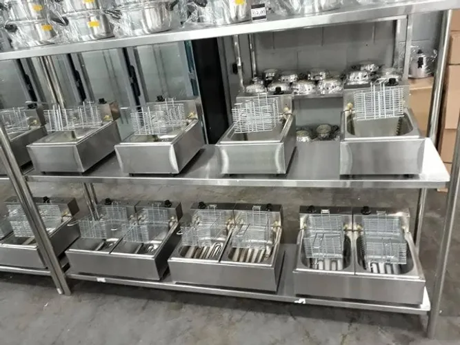 Fritadeira elétrica industrial em aço inox de 1 a 2 cubas direto da fabrica