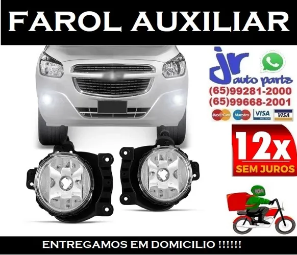 Par Farol de Milha Spin 12 13 14 15 16 17 18 Auxiliar Neblina