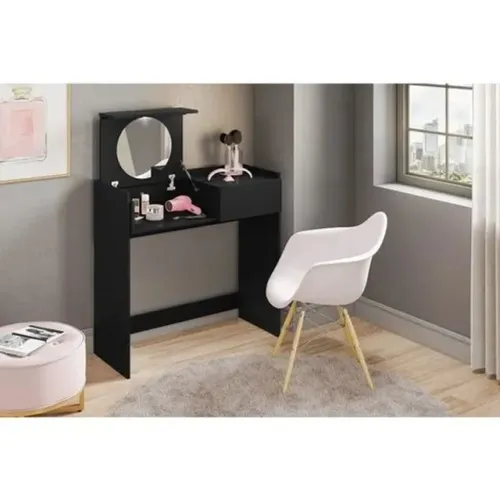 Promoção! Camarim Penteadeira Selfie Preto Até 12x - Frete Grátis