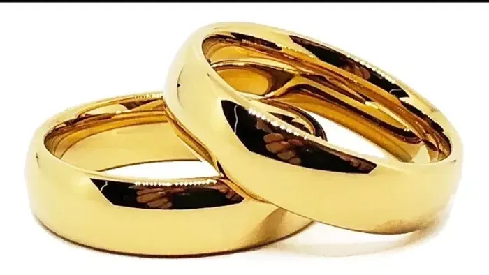 Alianças Tungstênio Folheado ouro 18k Diversos Modelos 