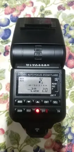 Flash externo Vivitar p/ Canon 836AFC Auto Focus Zoom funcionando!