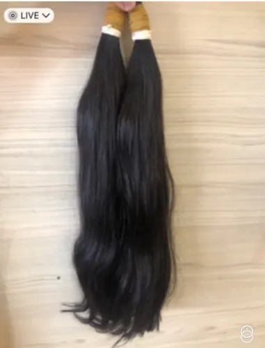 Cabelos humanos Castanhos Vietnamita 60 cm