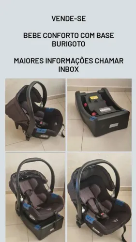 Carrinho e Bebê Conforto Burigotto com Base