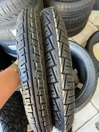 2 pneus pra moto 80/100/18 e 90/90/18 (sem câmara de ar MAGGION)