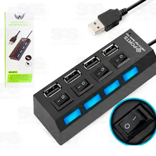 Hub USB 2.0 - 4 Entradas Com Led