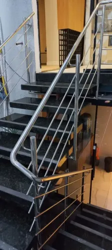 Corrimão em aço inox para escada!