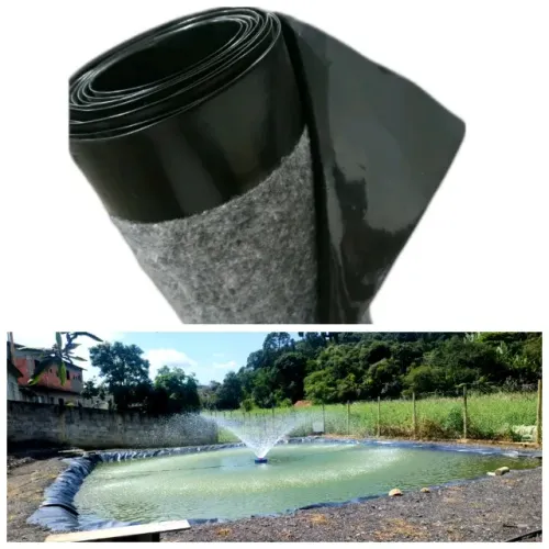 Lona 1000 Micras Preta Geomembrana Têxtil de Pead 6,5 x 4