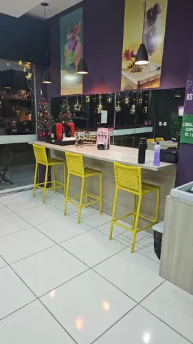 Conjunto de 2 Cadeiras fibra Amarelo