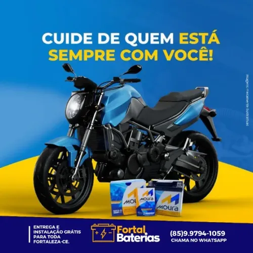 Ligue e Peça a Bateria para Sua moto      