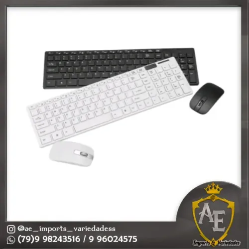 kit teclado + mouse sem fio