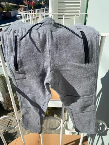 Calça GAPFIT de Moletom Cinza Infantil com bolso Zíper