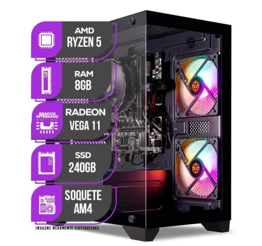 Cpu gamer Ryzen 5 5600gt 16gb Ssd 256