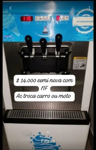 Máquina de Sorvete Semi Nova
