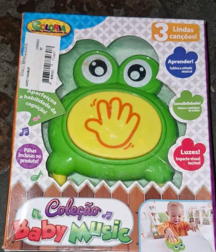 Coleção baby music para bebês. Toca 3 músicas. Novo 