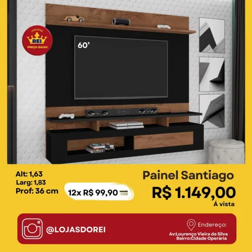 PROMOÇÃO URGENTE - Painel Santiago para TV de até 50' POLEGADAS