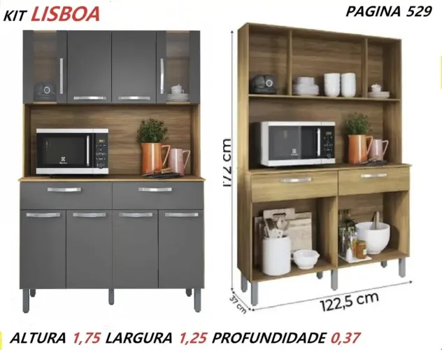 Armário kit 122 amplo