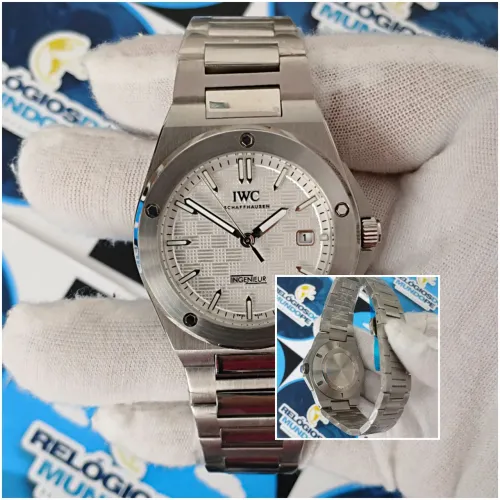 RELÓGIO IWC INGENIEUR AUTOMÁTICO FUNDO BRANCO
