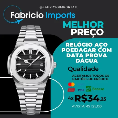 Relógio Peodegar Original Data a prova dágua 