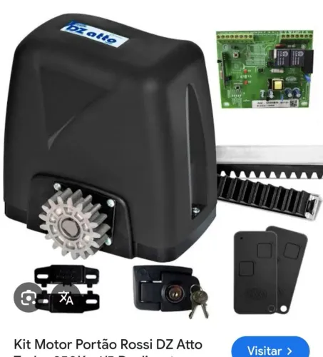 Kit Motor Portão Rossi DZ Atto Turbo 250Kg 1/2 Deslizante