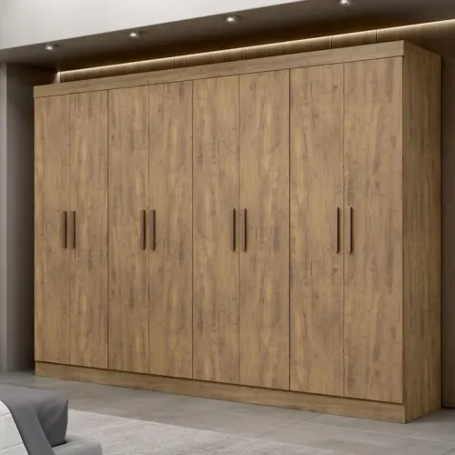 Guarda-Roupa de Madeira MDF - 8 Portas