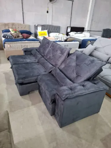 sofa retratil 7 lugares a pronta entrega