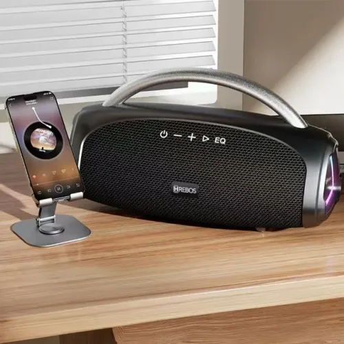 Caixa de Som Portátil Bluetooth Hrebos Premium CS-201 LumaSound 60W