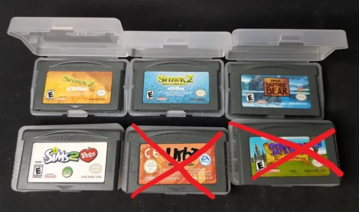 Jogos Originais Game Boy Advance (GBA) + Cases de plástico Fitas Cartuchos