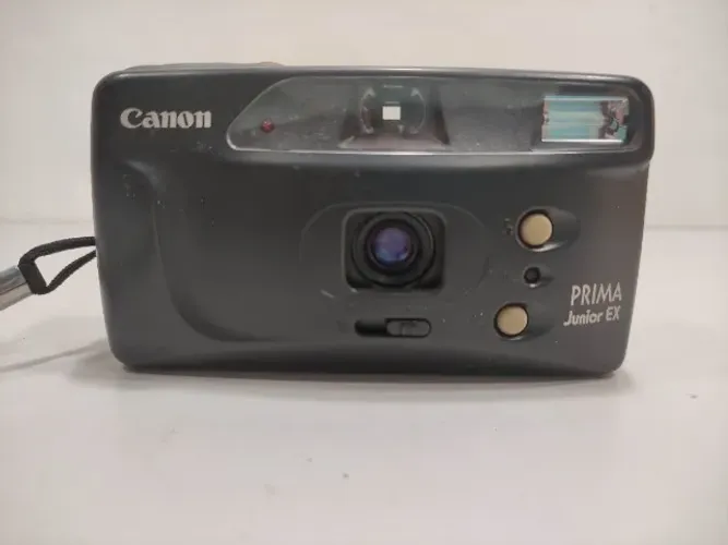 Câmera Canon Prima Junior Analógica 35mm Foto Funciona Nbn Preto (Usado)