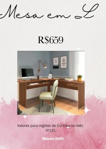 Promoção Mesa em L - 13/01/25