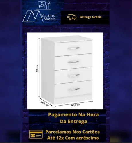 GRANDE PROMOÇÃO*Cômoda 4 GAVETAS ENTREGA GRÁTIS ACEITA CARTÃO