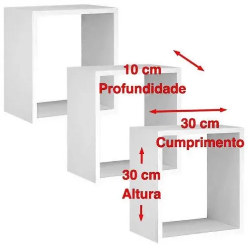 Kit nichos 30x30x10 cm (Promoção)