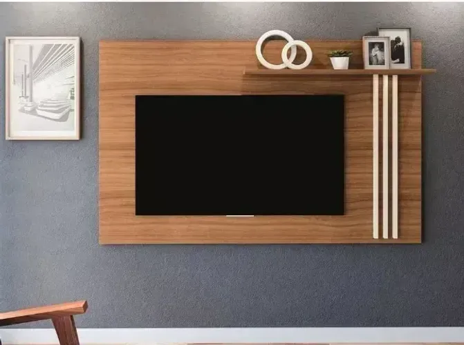 Painel Cross Cedro/Off White (ate 65 polegadas)