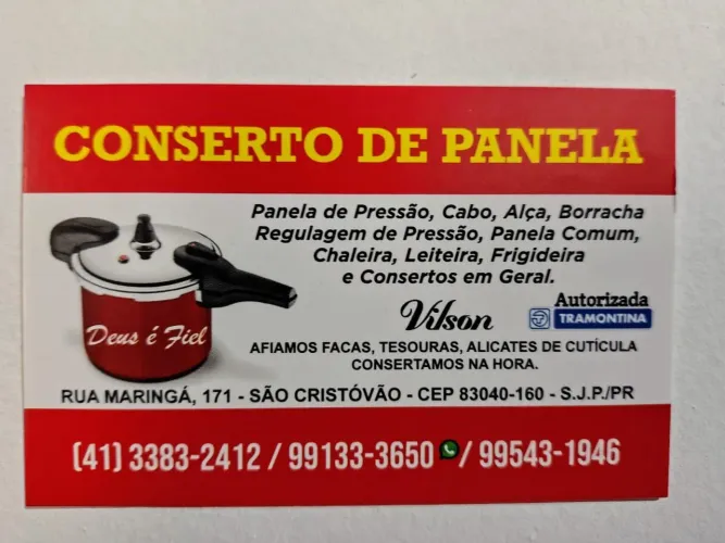 Conserto e venda de panelas 