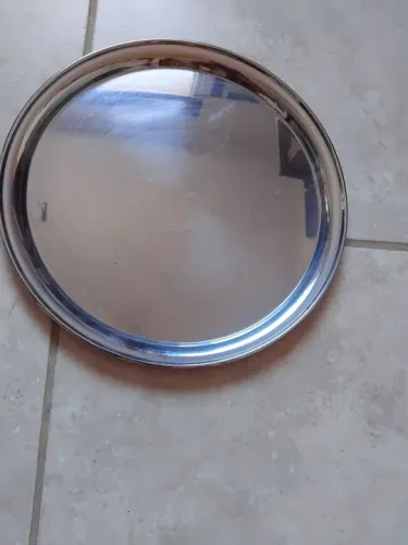 Bandeja redonda inox 30cm