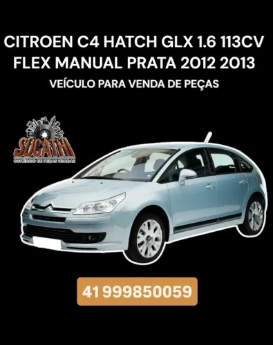 Citroen C4 Hatch GLX 1.6 113Cv Flex Manual Prata 2012 2013