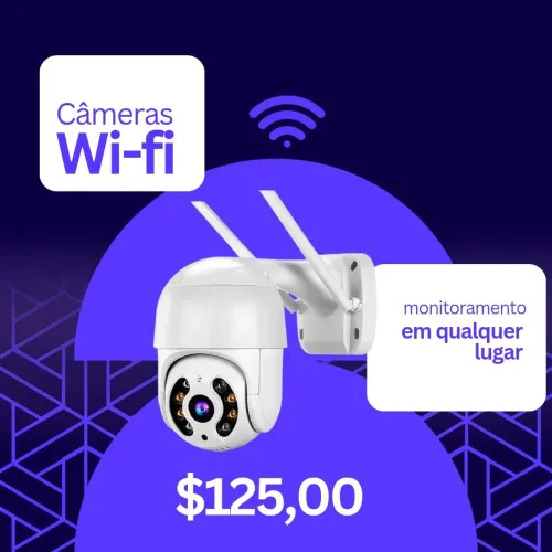 Câmera Wi-Fi para Monitoramento Remoto - R$125,00