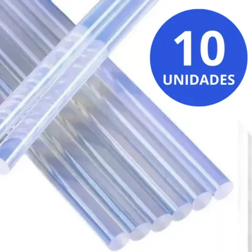 Kit Com 10 Bastões de Cola Quente 11mm 30cm - Armarinho Ditudo