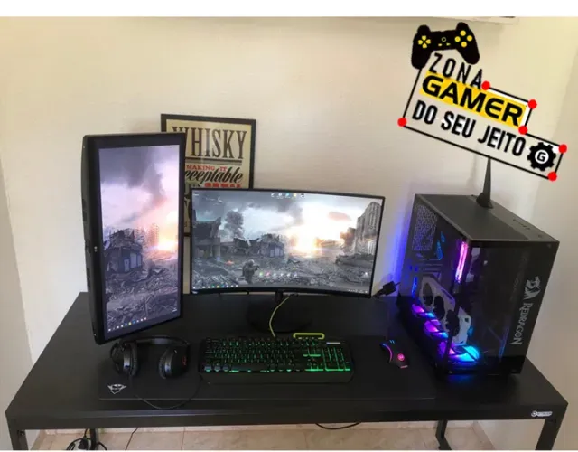 Mesa Industrial Gamer 1,5m NOVA Multiuso para Computador Notebook Escritório de Estudo