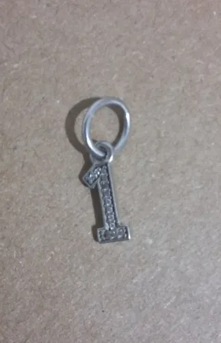 Berloque Vivara Número 1 com zirconia