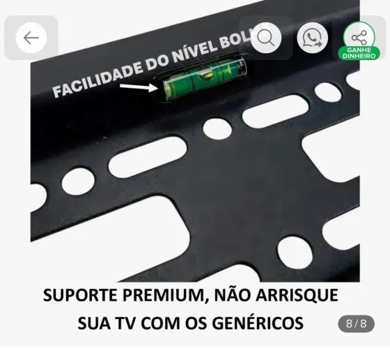 Suporte ELG para televisor em parede.