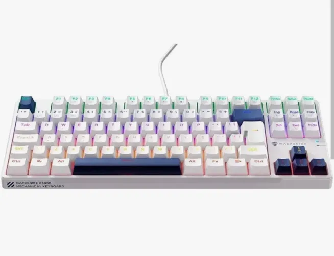 Teclado mecânico gamer k500B machenike RETROILUMINADO RGB switches red