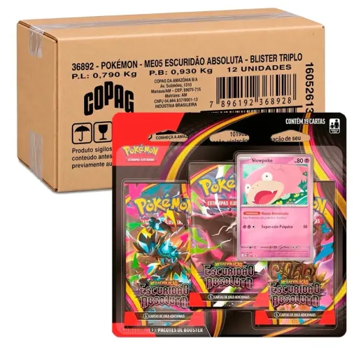 Case 12 Blister Triplo Triple Pack Escuridão Absoluta Tcg