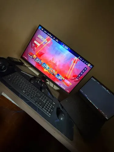 Notebook Gamer + Monitor 27 + teclado e mouse + Controle de PS4 + Fone Gamer