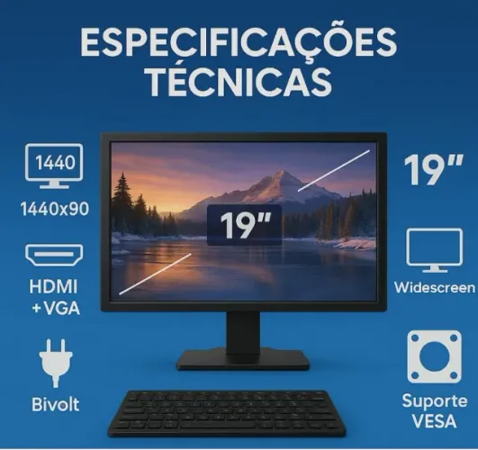 Monitor BrazilPC 19? LED Widescreen - Novo na caixa