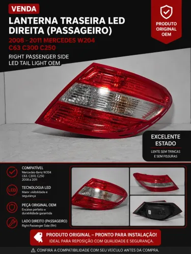 Lanterna traseira Mercedes 2008 - 2011