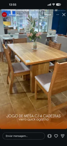 Vendo mesa 04 cadeiras