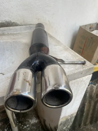 Abafador jk inox mais ponteira dupla 2 polegadas 