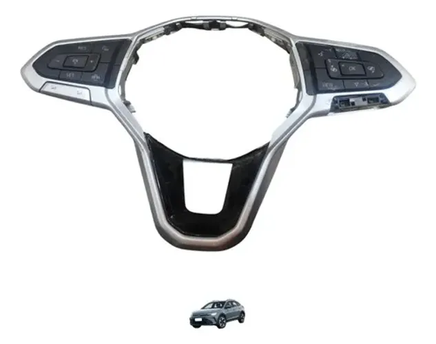 Moldura Volante Comando Som Nivus Highline 2020 A 2024 Preto